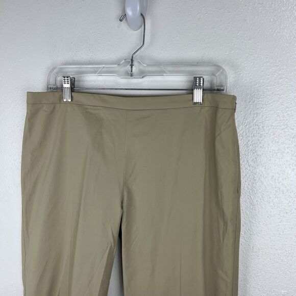 BCBG Max Azria Pants Women 10 Tan Career Solid Cropped Bottoms NWT - Picture 4 of 9
